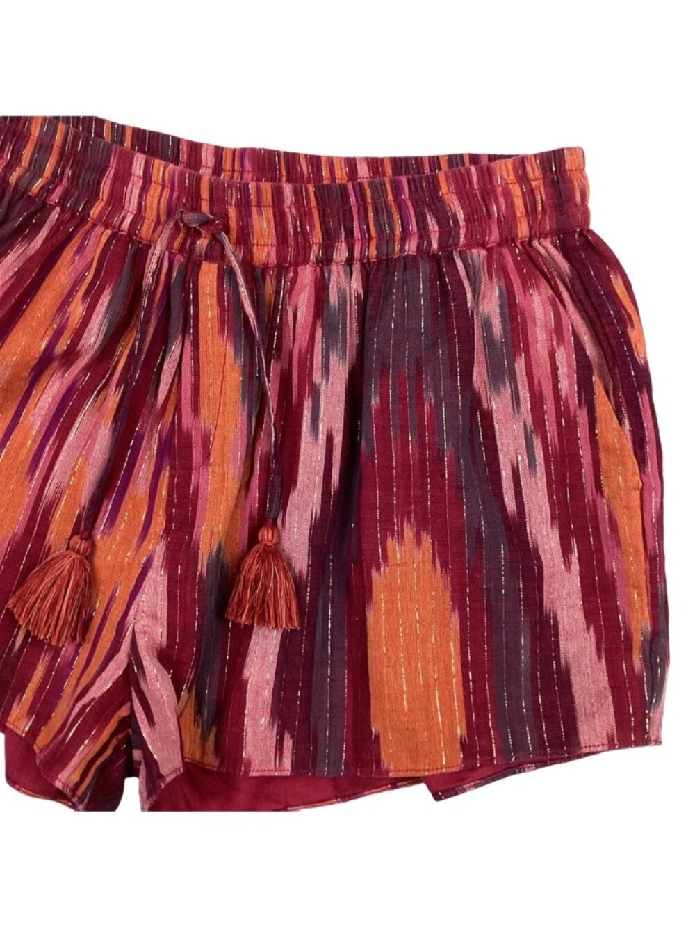 CALYPSO St. Barth 100% Cotton Striped Lined Shorts Womens Small - Like New - Picture 3 of 11